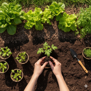 Plantation de légumes